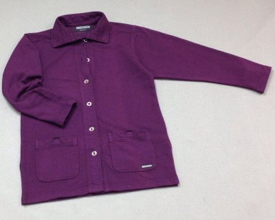 Wms Button Jckt W / Pockets Dark Plum